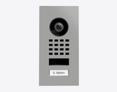 Doorbird D1101V-F, FLUSH-MOUNT IP VIDEO DOOR STATION, RAL 9006, stainless steel, powder-coated, semi-gloss, Part# 423878778