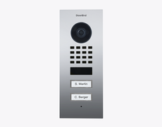 Doorbird D1102V-F, FLUSH-MOUNT IP VIDEO DOOR STATION, Chrome-finish as PVD coating, stainless steel V4A, high-gloss polished, Part# 423878815