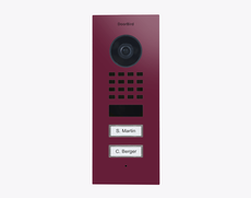 Doorbird D1102V-F, FLUSH-MOUNT IP VIDEO DOOR STATION, RAL 4004, stainless steel, powder-coated, semi-gloss, Part# 423878914