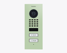 Doorbird D1102V-F, FLUSH-MOUNT IP VIDEO DOOR STATION, RAL 6019, stainless steel, powder-coated, semi-gloss, Part# 423878921