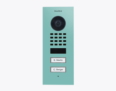 Doorbird D1102V-F, FLUSH-MOUNT IP VIDEO DOOR STATION, RAL 6027, stainless steel, powder-coated, semi-gloss, Part# 423878938