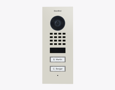 Doorbird D1102V-F, FLUSH-MOUNT IP VIDEO DOOR STATION, RAL 9002, stainless steel, powder-coated, semi-gloss, Part# 423878945