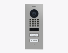 Doorbird D1102V-F, FLUSH-MOUNT IP VIDEO DOOR STATION, RAL 9006, stainless steel, powder-coated, semi-gloss, Part# 423878952