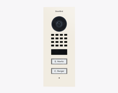 Doorbird D1102V-F, FLUSH-MOUNT IP VIDEO DOOR STATION,  RAL 9010, stainless steel, powder-coated, semi-gloss, Part# 423878969