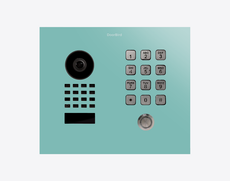 Doorbird D1101KH-C-F, CLASSIC FLUSH-MOUNT IP VIDEO DOOR STATION, RAL 6027, stainless steel, powder-coated, semi-gloss, Part# 423879959