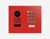 Doorbell D1101KH-M-F, MODERN FLUSH-MOUNT IP VIDEO DOOR STATION, RAL 3028, stainless steel, powder-coated, semi-gloss, Part# 423880023