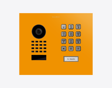Doorbird D1101KH-M-F, MODERN FLUSH-MOUNT IP VIDEO DOOR STATION, RAL 1037, stainless steel, powder-coated, semi-gloss, Part# 423880085