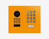 Doorbird D1101KH-M-F, MODERN FLUSH-MOUNT IP VIDEO DOOR STATION, RAL 1037, stainless steel, powder-coated, semi-gloss, Part# 423880085