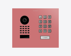 Doorbell D1101KH-M-F, MODERN FLUSH-MOUNT IP VIDEO DOOR STATION, RAL 3014, stainless steel, powder-coated, semi-gloss, Part# 423880108