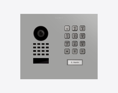 Doorbird D1101KH-M-F, MODERN FLUSH-MOUNT IP VIDEO DOOR STATION, RAL 9006, stainless steel, powder-coated, semi-gloss, Part# 423880153