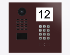 Doorbird D2101IKH, IP VIDEO DOOR STATION, RAL 3007, stainless steel, powder-coated, semi-gloss, Part# 423883451