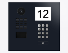 Doorbird D2101IKH, IP VIDEO DOOR STATION, RAL 5004, stainless steel, powder-coated, semi-gloss, Part# 423883536