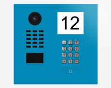 Doorbird D2101IKH, IP VIDEO DOOR STATION, RAL 5012, stainless steel, powder-coated, semi-gloss, Part# 423883543