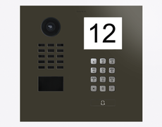 Doorbird D2101IKH, IP VIDEO DOOR STATION, RAL 6006, stainless steel, powder-coated, semi-gloss, Part# 423883598
