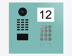 Doorbird D2101IKH, IP VIDEO DOOR STATION, RAL 6027, stainless steel, powder-coated, semi-gloss, Part# 423883628