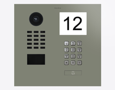 Doorbird D2101IKH, IP VIDEO DOOR STATION, RAL 7033, stainless steel, powder-coated, semi-gloss, Part# 423883697
