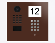 Doorbird D2101IKH, IP VIDEO DOOR STATION, RAL 8016, stainless steel, powder-coated, semi-gloss, Part# 423883734