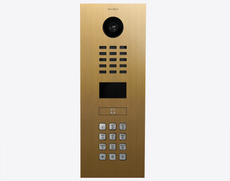 Doorbird D2101KV, IP VIDEO DOOR STATION, Gold-finish as PVD coating, stainless steel, brushed, Part# 423884335