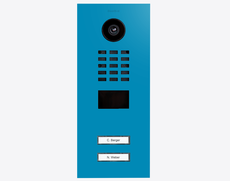 Doorbird D2102V, IP VIDEO DOOR STATION, RAL 5012, stainless steel, powder-coated, semi-gloss, Part# 423885585