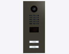 Doorbird D2102V, IP VIDEO DOOR STATION, RAL 6006, stainless steel, powder-coated, semi-gloss, Part# 423885639