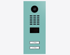 Doorbird D2102V, IP VIDEO DOOR STATION, RAL 6027, stainless steel, powder-coated, semi-gloss, Part# 423885660