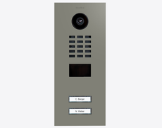 Doorbird D2102V, IP VIDEO DOOR STATION, RAL 7023, stainless steel, powder-coated, semi-gloss, Part# 423885721