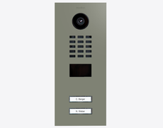 Doorbird D2102V, IP VIDEO DOOR STATION, RAL 7033, stainless steel, powder-coated, semi-gloss, Part# 423885738