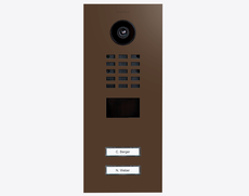 Doorbird D2102V, IP VIDEO DOOR STATION, RAL 8028, stainless steel, powder-coated, semi-gloss, Part# 423885790