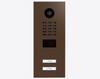Doorbird D2102V, IP VIDEO DOOR STATION, RAL 8028, stainless steel, powder-coated, semi-gloss, Part# 423885790