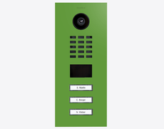 Doorbird D2103V, IP VIDEO DOOR STATION, RAL 6018, stainless steel, powder-coated, semi-gloss, Part# 423886155