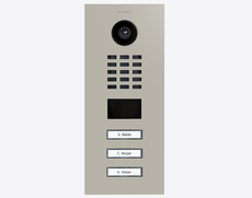 Doorbird D2103V, IP VIDEO DOOR STATION, RAL 7044, stainless steel, powder-coated, semi-gloss, Part# 423886254
