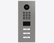 Doorbird D2103V, IP VIDEO DOOR STATION, RAL 9007, stainless steel, powder-coated, semi-gloss, Part# 423886339