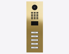 Doorbird D2105V, IP VIDEO DOOR STATION, Brass-finish as PVD coating, stainless steel V4A, high-gloss polished, Part# 423887411