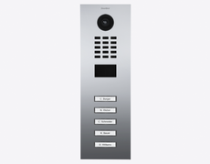 Doorbird D2105V, IP VIDEO DOOR STATION, Chrome-finish as PVD coating, stainless steel V4A, high-gloss polished, Part# 423887428