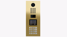 Doorbird D21DKV, IP VIDEO DOOR STATION, Brass-finish as PVD coating, stainless steel V4A, high-gloss polished, Part# 423887954