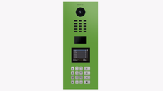 Doorbird D21DKV, IP VIDEO DOOR STATION, RAL 6018, stainless steel, powder-coated, semi-gloss, Part# 423888234