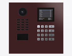 Doorbird D21DKH, IP VIDEO DOOR STATION, RAL 3007, stainless steel, powder-coated, semi-gloss, Part# 423888623