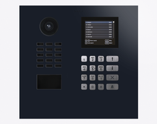 Doorbird D21DKH, IP VIDEO DOOR STATION, RAL 5004, stainless steel, powder-coated, semi-gloss, Part# 423888708