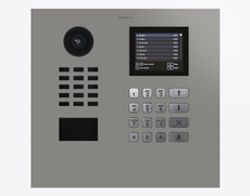 Doorbird D21DKH, IP VIDEO DOOR STATION, RAL 9007, stainless steel, powder-coated, semi-gloss, Part# 423888951