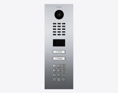 Doorbird D2102KV, IP VIDEO DOOR STATION, Chrome-finish as PVD coating, stainless steel V4A, high-gloss polished, Part# 423891111
