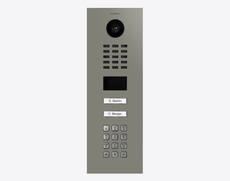 Doorbird D2102KV, IP VIDEO DOOR STATION, RAL 7023, stainless steel, powder-coated, semi-gloss, Part# 423891456