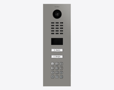 Doorbird D2102KV, IP VIDEO DOOR STATION, RAL 9007, stainless steel, powder-coated, semi-gloss, Part# 423891555