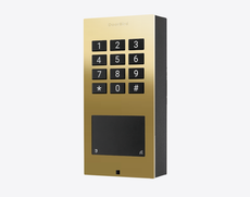 Doorbird A1121-S, SURFACE-MOUNT IP ACCESS CONTROL DEVICE, Brass-finish as PVD coating, stainless steel V4A, high-gloss polished, Part# 423893146
