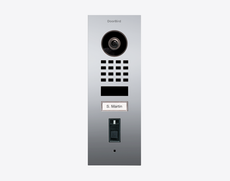 Doorbird D1101FV-F, FINGERPRINT 50 FLUSH-MOUNT IP VIDEO DOOR STATION, Chrome-finish as PVD coating, stainless steel V4A, high-gloss polished, Part# 423894891