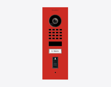 Doorbird D1101FV-F, FINGERPRINT 50 FLUSH-MOUNT IP VIDEO DOOR STATION, RAL 3028, stainless steel, powder-coated, semi-gloss, Part# 423894907