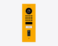 Doorbird D1101FV-F, FINGERPRINT 50 FLUSH-MOUNT IP VIDEO DOOR STATION, RAL 1003, stainless steel, powder-coated, semi-gloss,  Part# 423894921