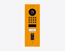 Doorbird D1101FV-F, FINGERPRINT 50 FLUSH-MOUNT IP VIDEO DOOR STATION, RAL 1037, stainless steel, powder-coated, semi-gloss, Part# 423894969