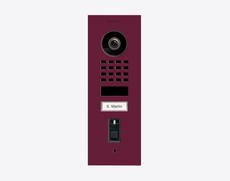 Doorbird D1101FV-F, FINGERPRINT 50 FLUSH-MOUNT IP VIDEO DOOR STATION, RAL 4004, stainless steel, powder-coated, semi-gloss, Part# 423894990