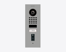 Doorbird D1101FV-F, FINGERPRINT 50 FLUSH-MOUNT IP VIDEO DOOR STATION, RAL 9006, stainless steel, powder-coated, semi-gloss, Part# 423895034