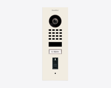 Doorbird D1101FV-F, FINGERPRINT 50 FLUSH-MOUNT IP VIDEO DOOR STATION, RAL 9010, stainless steel, powder-coated, semi-gloss, Part# 423895041